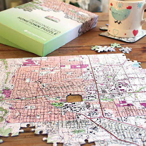 For the puzzle lover: Personalized 'My Hometown' Map Jigsaw Puzzle